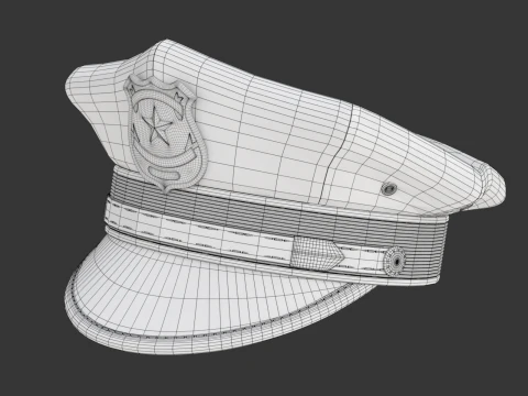 Polis Şapkası 3D Model