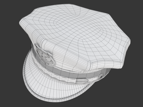 Police Cap 3D Model