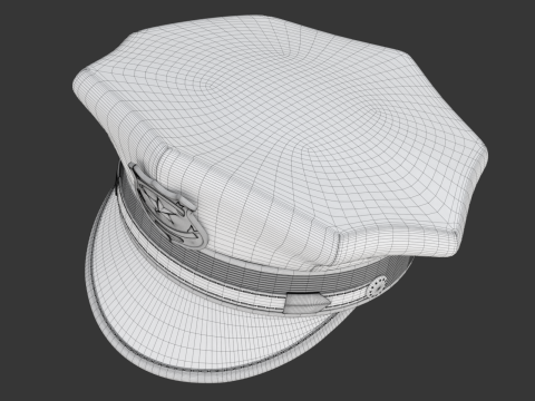 Police Cap 3D Model