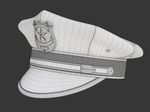 Polis Şapkası 3D Model