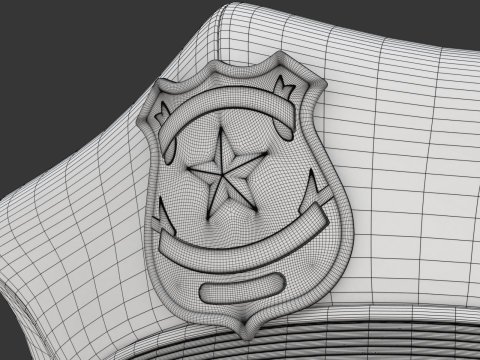 Police Cap 3D Model