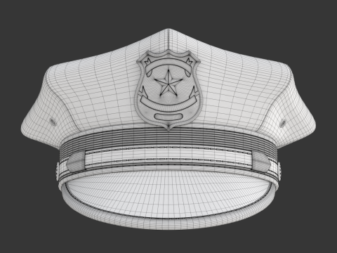 Police Cap 3D Model