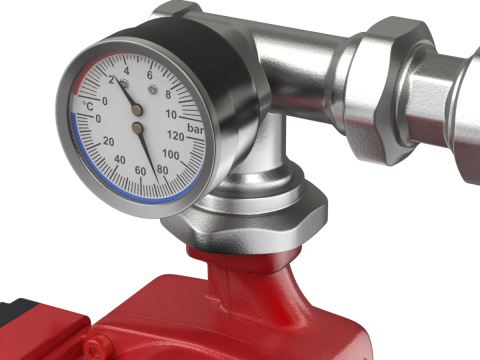 Heating Water Pump with Fittings Modèle 3D