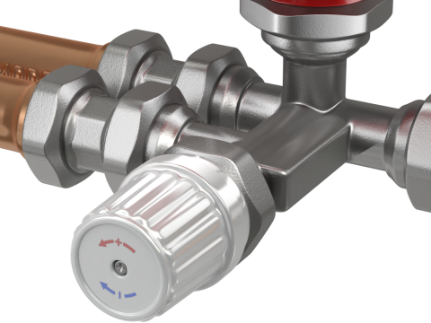 Heating Water Pump with Fittings Modèle 3D