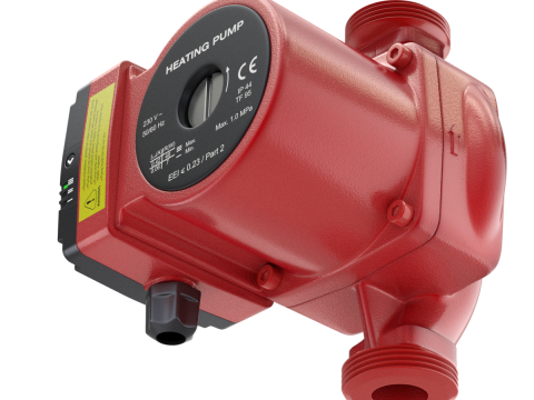 Heating Water Pump with Fittings Modèle 3D