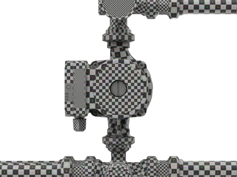 Heating Water Pump with Fittings Modèle 3D