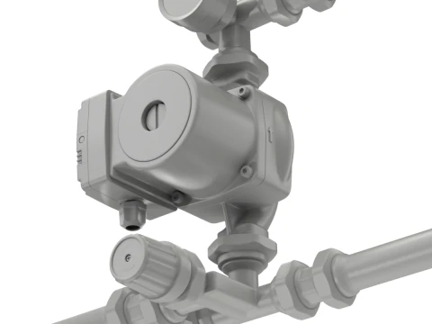 Bomba de &aacute;gua de aquecimento com acess&oacute;rios Modelo 3D