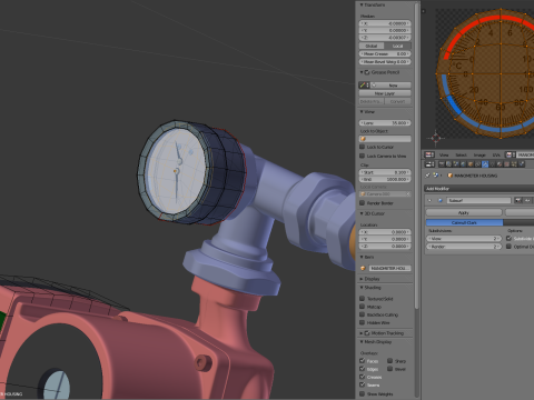 Heating Water Pump with Fittings Modèle 3D
