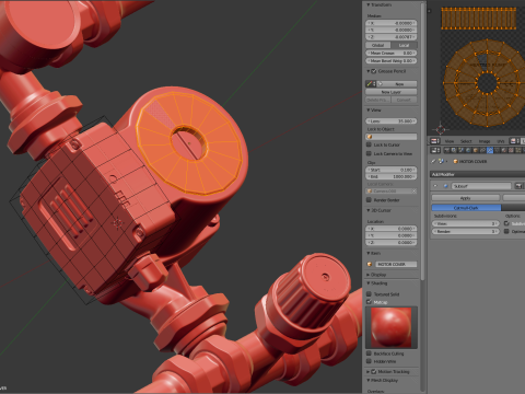 Heating Water Pump with Fittings Modèle 3D