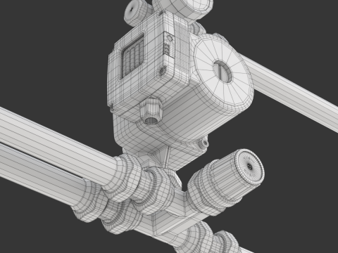 Heating Water Pump with Fittings Modèle 3D
