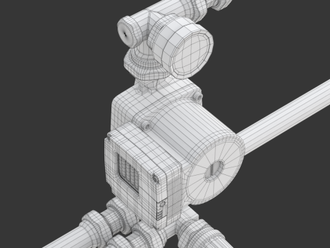 Heating Water Pump with Fittings Modèle 3D