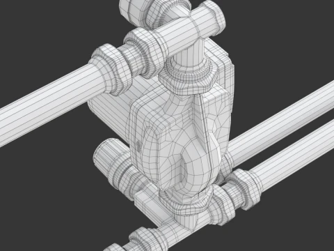 Bomba de &aacute;gua de aquecimento com acess&oacute;rios Modelo 3D