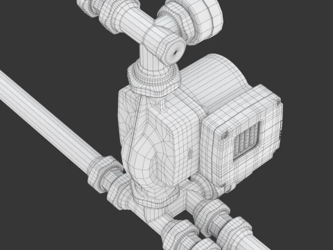 Bomba de &aacute;gua de aquecimento com acess&oacute;rios Modelo 3D