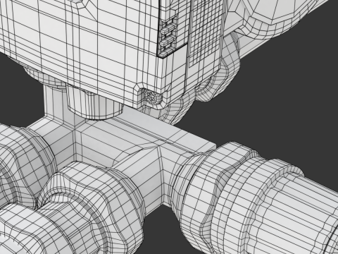 Heating Water Pump with Fittings Modèle 3D