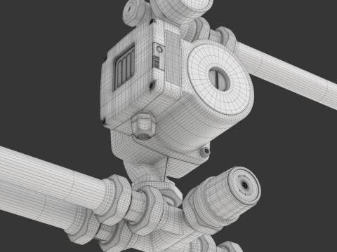Bomba de &aacute;gua de aquecimento com acess&oacute;rios Modelo 3D