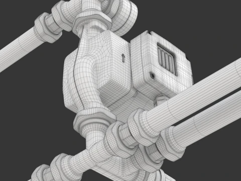 Bomba de &aacute;gua de aquecimento com acess&oacute;rios Modelo 3D
