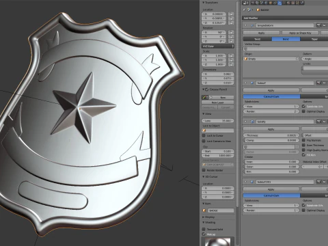 Police Badge 3D Model