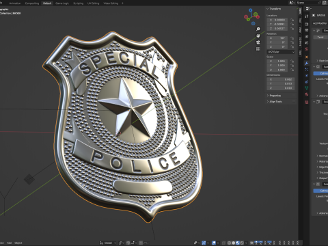 Police Badge 3D Model