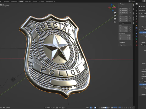 Police Badge 3D Model
