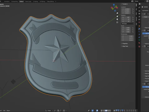 Police Badge 3D Model
