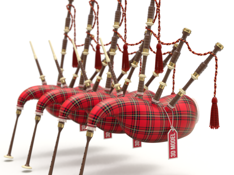 Bagpipe 3D Model