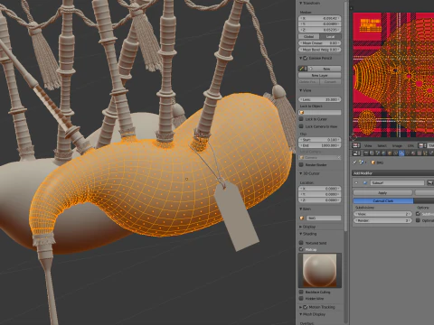 Cornamusa Modello 3D