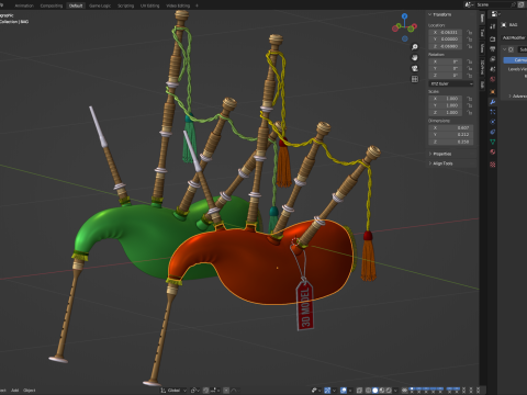 Bagpipe 3D Model