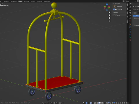 Carrello dell'hotel modello-1 Modello 3D