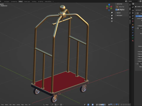 Hotel Cart Model-3 3D Model