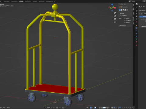 Hotel Cart Model-3 3D Model