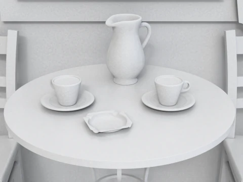 Greek Taverna Terrace 3D Model