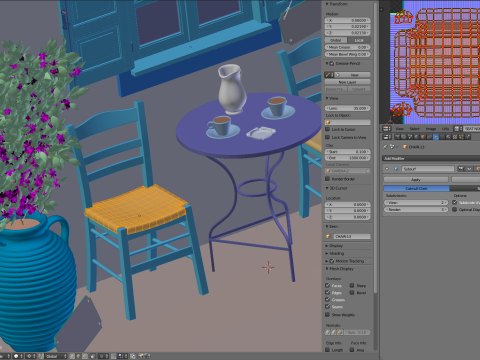 Greek Taverna Terrace Modello 3D