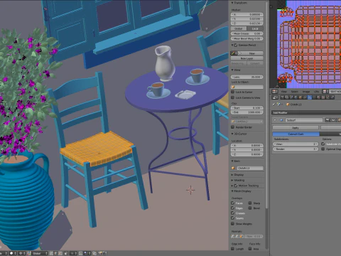 Greek Taverna Terrace 3D Model