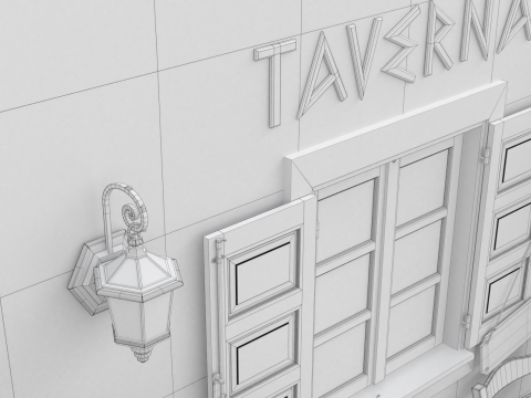 Greek Taverna Terrace Modello 3D