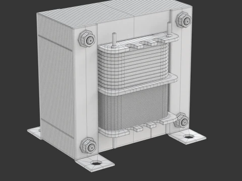 变压器壳型 3D 模型
