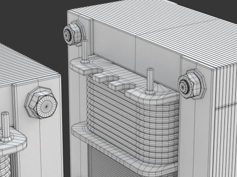 变压器壳型 3D 模型