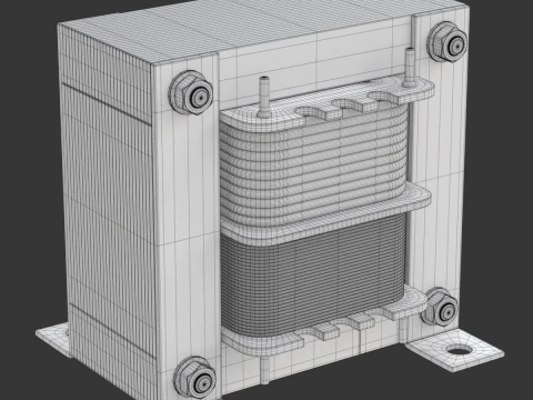 变压器壳型 3D 模型