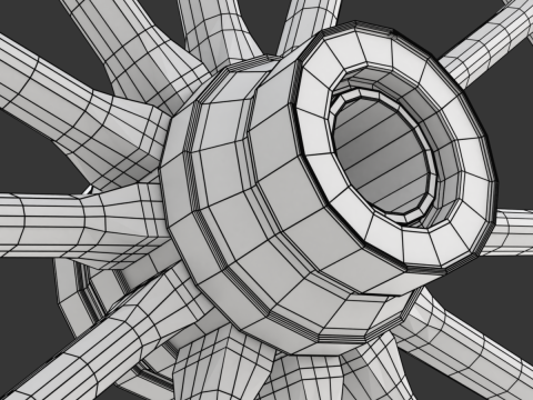 Vintage Wood Wheel Modèle 3D