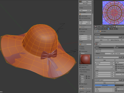 Women Sun Hat Modelo 3D