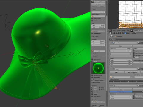 Women Sun Hat Modelo 3D