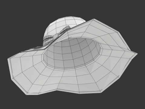 Women Sun Hat Modelo 3D