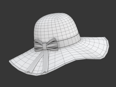 Women Sun Hat Modelo 3D