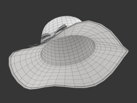 Women Sun Hat Modelo 3D