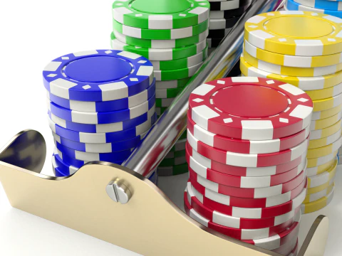 Roulette Rake With Chips 3D Model