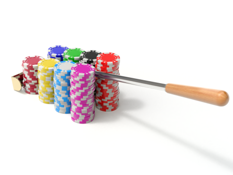 Roulette Rake With Chips 3Dモデル