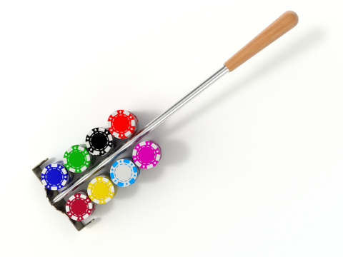 Roulette Rake With Chips 3Dモデル