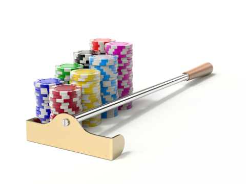 Roulette Rake With Chips 3Dモデル
