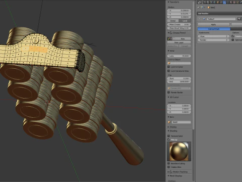 Roulette Rake With Chips 3D Model
