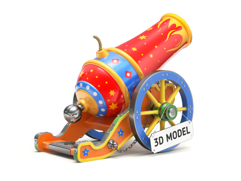 Circus Cannon 3D 模型