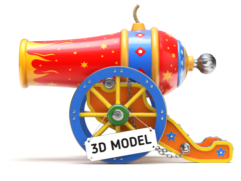 Circus Cannon 3D 모델